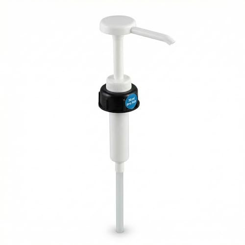 Kanisterpumpe DIN 45 für 45 mm Gewinde, Dosierpumpe für Kanister 5–10 L | 30 ml pro Hub, Handpumpe aus Kunststoff, zerlegbar und leicht zu reinigen, tropfarm, passend als Spenderpumpe