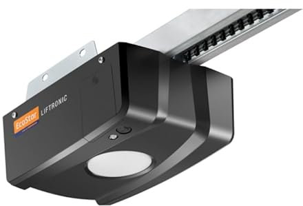 Hörmann Ecostar 4556986 - Attuatore per porta da garage Liftronic 500-2 con pulsante interno PB 1 (500 N, 433 MHz, incl. 2 trasmettitori manuali RSC 2, per porte da garage fino a 7 m², accessori di