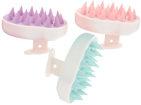 3 Stück Shampoo Massagebürsten für Kopfhaut, Pp Tpe | Nass und Trockenanwendung, Tragbar für Alltag und Salon, für Männer und Frauen