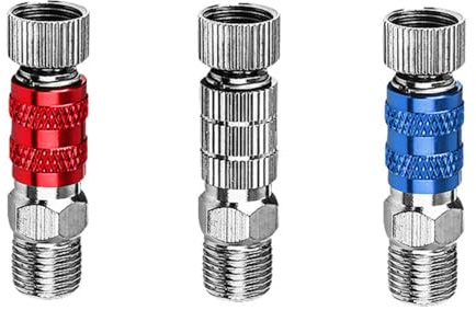 3PCS Airbrush Adapter, 1/8” Airbrush Quick Release Coupling Adapters, Male Fitting Adapters and Female Connectors, Airbrush Accessories for Airbrush Hose Air Compressor (B)