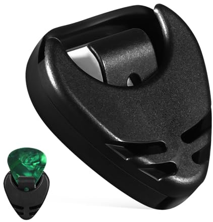 Milisten Soporte para Púas de Guitarra Negro de Abs Resorte Ligero, Portátil y Capaz de Guardar Alrededor de Cuatro Púas, Adecuado para Accesorios de Guitarra Acústica