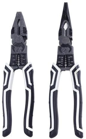 Wire Cutter Needle Nose Pliers Set 9in Efficient Labor Saving CRV Steel for Crafting Electrician Home Repair