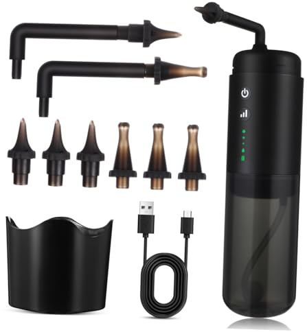 Gatuida Dispositivo per Lavaggio delle Orecchie Elettrico Automatico Kit la Pulizia delle Orecchie Ugelli di Ricambio Portatile e Facile da Usare per Uso Domestico e Viaggi