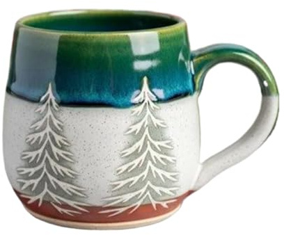 Lruvaqi Christmas Tree Mug | Resin Christmas Tree Pattern Mugs | Creative Holiday Coffee Cups Christmass Drinkware Ideal for Hot Cocoa, Holiday Tea & Winter Beverages