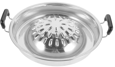 BAZEITFLOW Multi-Function Korean BBQ Grill Pan Outdoor Barbecue Tool Thick Even Heat Distribution Easy-Clean Round Grill Pan for Indoor Restaurant and Family Parties
