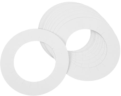 Alipis Waxing Pot Protective Paper Rings for Wax Machine Wax Warmer Collars Rings Spill-proof Mats White 20pcs Pack Hair Removal Supply