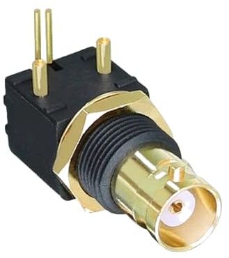 1/2/5Pcs BNC Female Socket Elbow Pin PCB Panel Mount Adaptier Right Angle Gold Plated Decoder Coaxial Connectior
