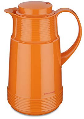 ROTPUNKT Isolierkanne 320 Katrin 1,0 l | Zweifunktions-Drehverschluss | BPA Frei- gesundes Trinken | Made in Germany | Warm + Kalthaltung | Glaseinsatz | Pumpkin