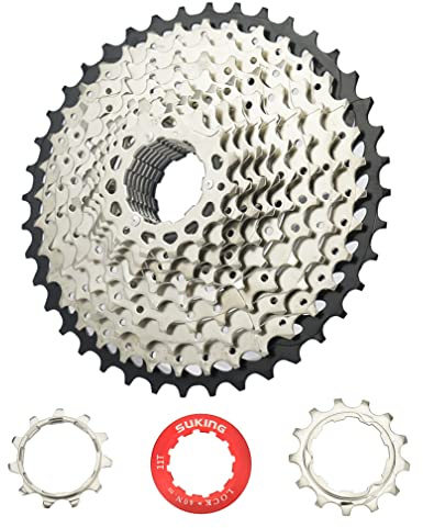 CYSKY 11 Speed Cassette 11-40T Cassette Fit for Mountain Bike, Road Bicycle, MTB, BMX (Light Weight) (11-40T)