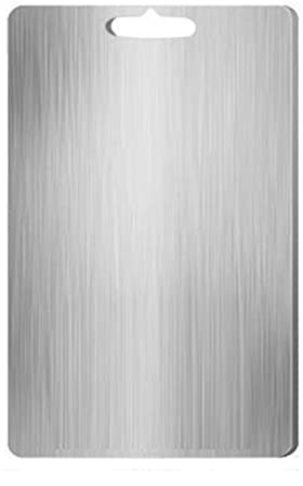 Widybord Tabla de Cortar de Acero Inoxidable para Cocina, Tabla de Cortar para Carne y Verduras, Tajadera, Accesorios de Cocina, Herramienta para Frutas