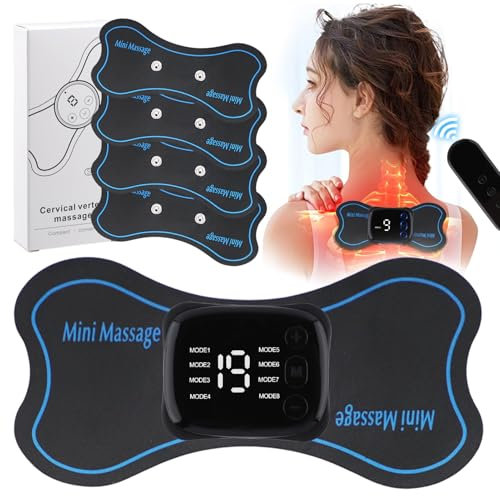 2PCS Mini Nackenmassagegerät,Körpermassagegerät & Nackenmassagegerät,Ganzkörpermassagegerät,elektrische Schultermassagegeräte,Schmerzlinderung für Arme Nacken Rücken Taille Beine,6 Pads,Fernbedienung