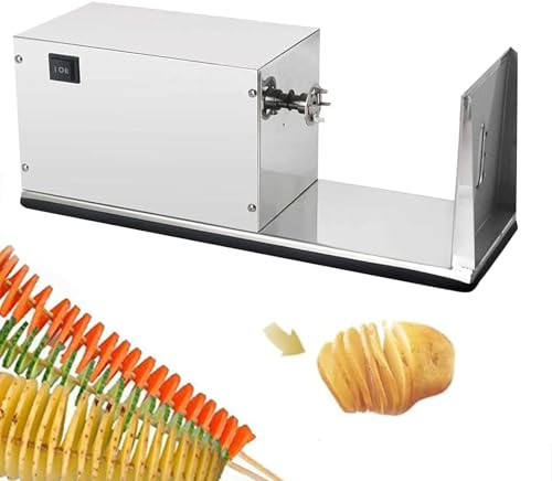 YXFAZPP Macchina a Torre per Patate, Affettatrice a Spirale elettrica Tornado per Patate, Affettatrice elettrica per Patate Tornado, Affettatrice Automatica per Patate Tornado