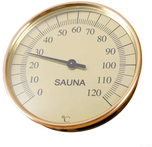 Bimetallic Sauna Thermometer and Hygrometer Battery, Measures Temperature and Humidity For Accurately in Wide Range for Sauna and Steam Room (Thermometer)