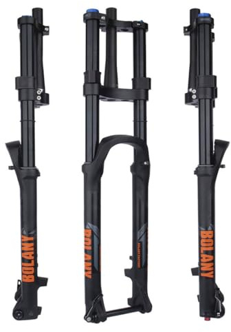 FKXSXAZ MTB-Federgabel 26 27,5 29 Luftfederung 160 mm Federweg Zugstufe einstellbar 15 x 110 mm Steckachse Downhill-Gabel 1-1/2 Tapered Double Shoulder HL (Farbe: Schwarz, Größe 2