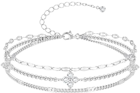 FIOROYAL Silver Bracelet for Women,3-Layered Sterling Silver Bracelet FS