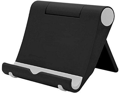 Leuchtbox Multi-Winkel Handyständer Smartphone Ständer Handyhalter für Tablets Phablets E-Reader iPhone iPad bis 10 Zoll Verstellbar (schwarz)