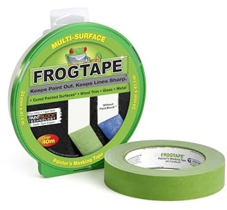 Frog Tape Green Multi Surface Painters Masking Tape 24mm x 41.1m Hanging Pack. Indoor painting and decorating for sharp lines and no paint bleed