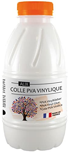 Alix PVA-Kleber, Vinyl, Weiß, 500 g, ideal für Bastelarbeiten und kreative Hobbys, ab 3 Jahren, Schulbeginn, französisches Produkt