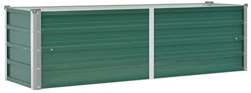vidaXL Hochbeet Verzinkter Stahl 160x40x45cm Grün Gartenbeet Frühbeet Garten
