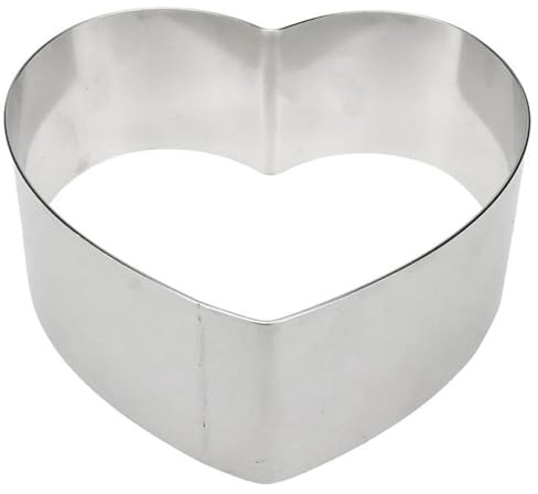 S SYDIEN 1PC 6-inch Cake Ring Stainless Steel Mousse Cake Mould Heart Shaped Cake Rings Mold DIY Baking Tools For Baking Cake, Tiramisu, Mousse & Cutting Biscuits
