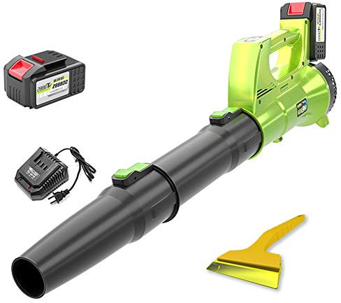 ACXZ Soffiatore Foglie Portatile Senza Fili con Batteria e Caricatore, Potente soffiatore Elettrico per spazzatrice da Giardino per Neve/PC/Polvere, Batteria Industriale al Litio da 21 V