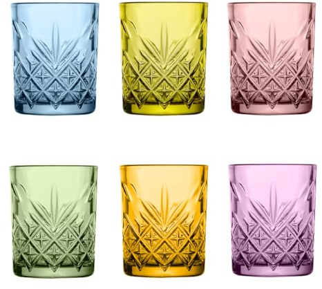 PASABAHCE 5877606 6 Bicchieri Timeless Liquore, Colori Assortiti, Cl 06