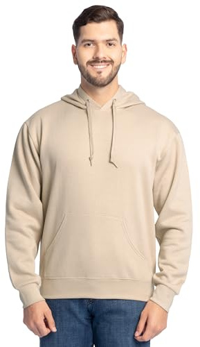 Fruit of the Loom Men's Eversoft Fleece Sweatshirts & Hoodies, Moisture Wicking & Breathable, Sizes S-4X, Pullover-Khaki Heather, Medium