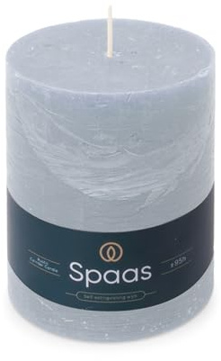 Spaas Rustik-Stumpenkerze, 100/130 mm, 95h, hellblau