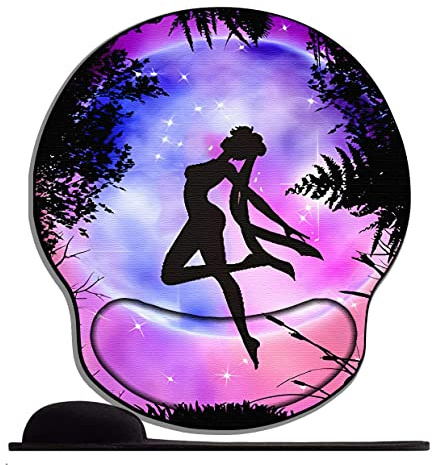 Tapis De Souris avec Repose Poignet en Gel Anime Fille Sailor Moon Sty85 Ergonomique Confort avec Repose-Poignet Gaming Mouse Pad pour Ordinateur et Ordinateur Portable