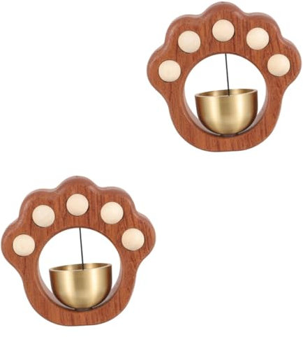 YARNOW 2stücke Holztürklingel Für Ladenbesitzer Paw Shaped Wind Bell Dekoration Für Eingangstüren Büros Und Geschäfte Als Für Feste Und Feiertage