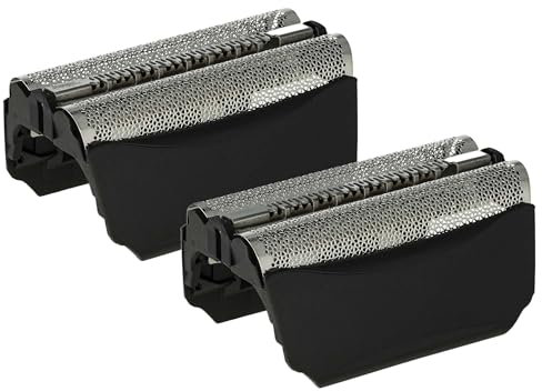 vhbw 2x Grille double compatible avec Braun 8595, 8585, 8590, 8377 (Typ 5751), 8581, 8583, 8588, 8385 rasoir électrique + cadre, noir