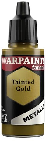The Army Painter, Warpaints Fanatic Metallics Tainted Gold Single Acrylics, Miniature Hobby Painting, Quality Paint for Miniature Wargaming