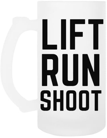 Pinitotee Lift Run Shoot Fitness Boccale Con Manico In Vetro Da Birra