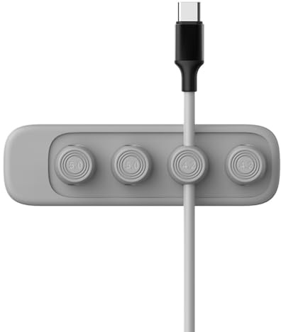 Magnetische Kabel Organizer, 1 Stuck Kabelhalter-Clips, Mehrzweck Verstellbare Kabelmanagement für Schreibtisch, Netzkabel, USB Ladekabel, Audiokabel, Ladekabeln