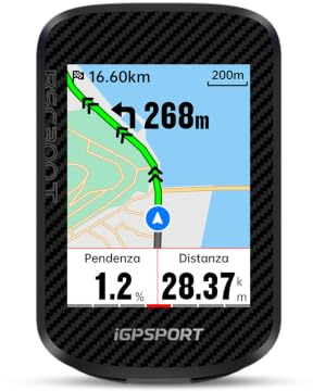 iGPSPORT BSC300T GPS Bicicleta, Pantalla Táctil Color 2,4'' GPS Bicicleta Computadora Navegación Mapas Compatible 130 Datos Compatibles de E-Bike, IPX7 Impermeable, Tipo-C