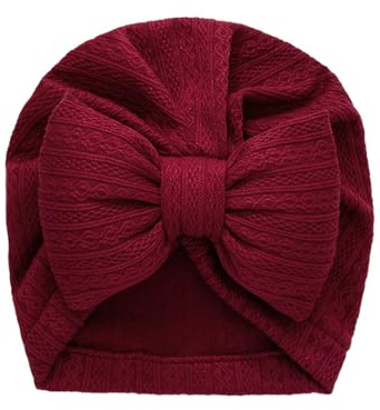 BrightGlow Babymütze Neugeborene Schleife Mütze Baby Dehnbare Baby-Turban-Mütze Kleinkind Mütze Niedlichen Bogen Beanie Hut Unisex Mütze Hut für Neugeborene Kleinkinder