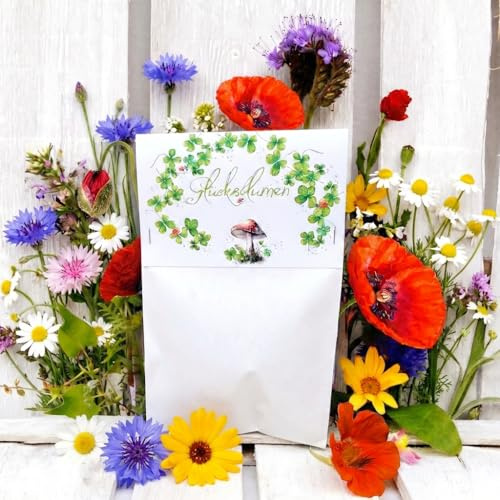 10 Glücksblumen Seedballs - Grüne Glücksbringer & Gastgeschenk
