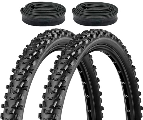 F24Tyre 2er Set Fahrradreifen 24x1,95 Zoll 50-507 mit AV Schläuchen