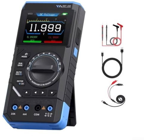 Digital Voltage Tester, DST210 3-in-1 Digital Multimeter, 10M Bandwidth Oscilloscope Signal Generator, Electrical Tester with Wireless Connection Data Log Auto-ranging, 2.8-inch Color Display