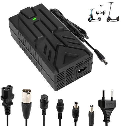 HPGAAVD 54,6V 2A Ladegeräte für Scooter，E Scooter Ladegeräte，48V Elektroroller Universal Lithium Batterie Ladegerät mit 6 Anschlüssen，Hoverboard Ladekabel，Drifting Board, E-Bike Schnellladegerät