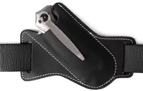 Generisch Taktische Klappmessers cheide aus Leder für Gürtel – 5 Zoll Taschenmesser Halter, Gürtelmessertasche für Outdoor, Jagd, Camping und tägliches Tragen
