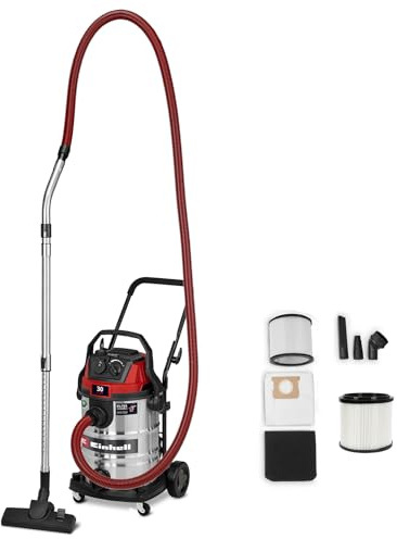 Einhell Nass-Trockensauger TE-VC 3080 SACL (1150 W, 220 mbar Saugleistung, 30 L Behälter, Staubschutzklasse L, HEPA-Filter, Filterreinigung, Automatiksteckdose, inkl. Zubehör)