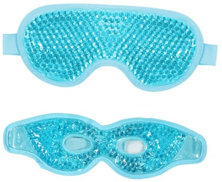 COLLBATH Masques Oculaires Rafraîchissants en Gel Pvc 2pcs pour Soulager et Yeux, Doux Peau, pour L'voyages