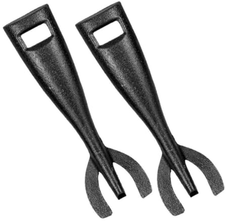 Lurrose 2 pièces Pince Fonte pour Barbecue Clip Pratique Réutilisable pour Plaques à Steak Pince de Cuisine Confortable et Stable Facile à Nettoyer Adaptée Aux Poêles Teppanyaki