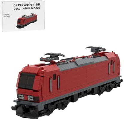 TBRICKFUNR BR193 Vectron_DB Statisch Elektrisch Lokomotive Klemmbausteine, 694 Stück Eisenbahn Zug Bausteine, Kreative Home und Büro-Deko & Geschenk für Erwachsene