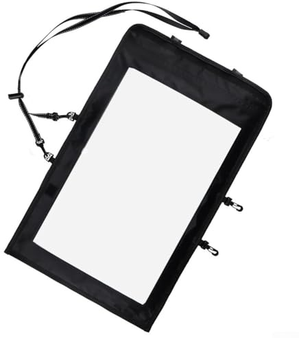 Honseadek Mapa hermético plegable transparente para senderismo al aire libre, bolsa seca más soporte negro para almacenamiento de documentos de camping