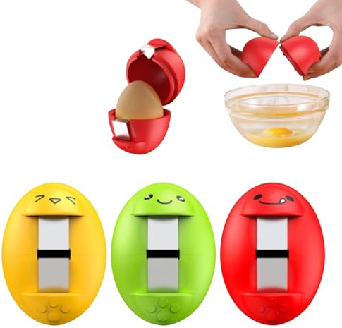 Zktfyshk 3 pezzi gadget da cucina in silicone che assicurano durante la rottura delle uova per i pasti quotidiani facile apribottiglie