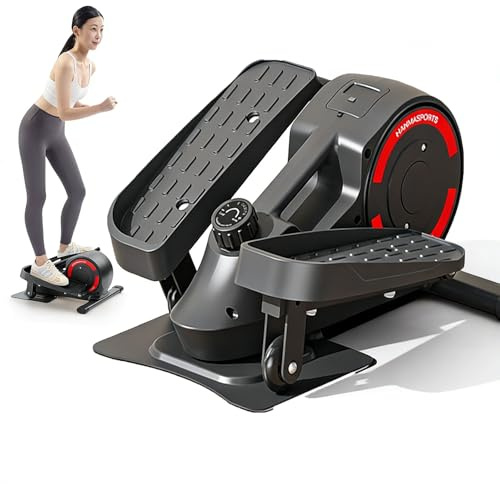 Sotto la scrivania ellittico pedale ginnico – Leg Cross Trainer elettrico con pedali antiscivolo, 8 livelli di velocità regolabili, capacità di carico 150 kg per fitness a casa