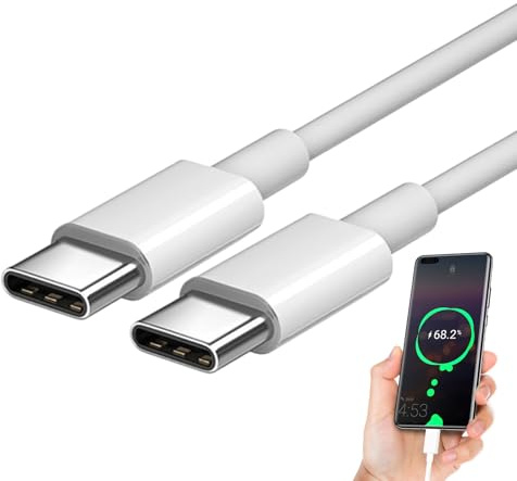 Manolyee Cable USB tipo C de carga rápida, cable tipo C a C - Cargador de teléfono Cable de carga rápida de 120 W, 3,28 pies de largo | Interfaces duales C, cable de de salida 6A para