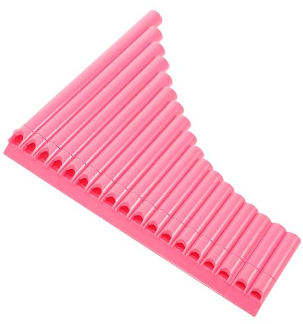 INOOMP Pan Flute Chinese Musical Instrument Easy to Play Easy to Learn Abs Resin Material Fashionable Pink Stylish Appearance Traditional Craftsmanship for Ethnic Campus Musical